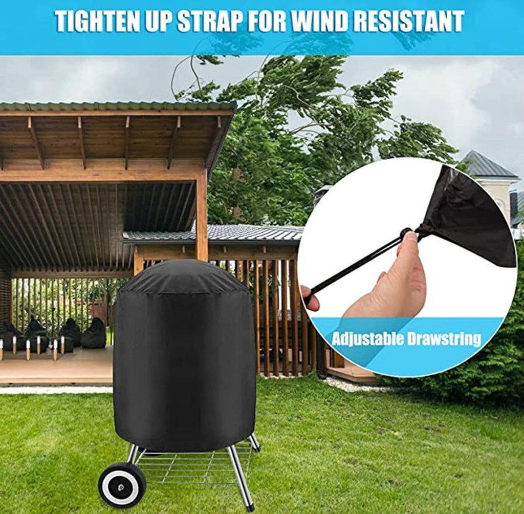 BBQ Cover - Barbecue Protective Cover - 70x70 cm - Round BBQ Cover - Waterproof - Universal Barbecue Cover - Outdoor Grill Cover - Round Barbecue - Waterproof UV Cover - Barbecue Cover - Oxford - Waterproof - Weatherproof - Cover