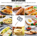 Reversible Double-Sided Sandwich & Frying Pan – Grey