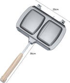 Reversible Double-Sided Sandwich & Frying Pan – Grey