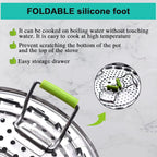 Stainless Steel Steaming Rack - Steamer Basket Pan - Steamer Basket