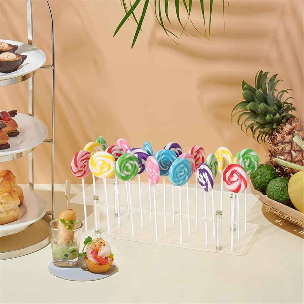 Cake Pop Holder & Lollipop Display Stand – 21 Holes Acrylic