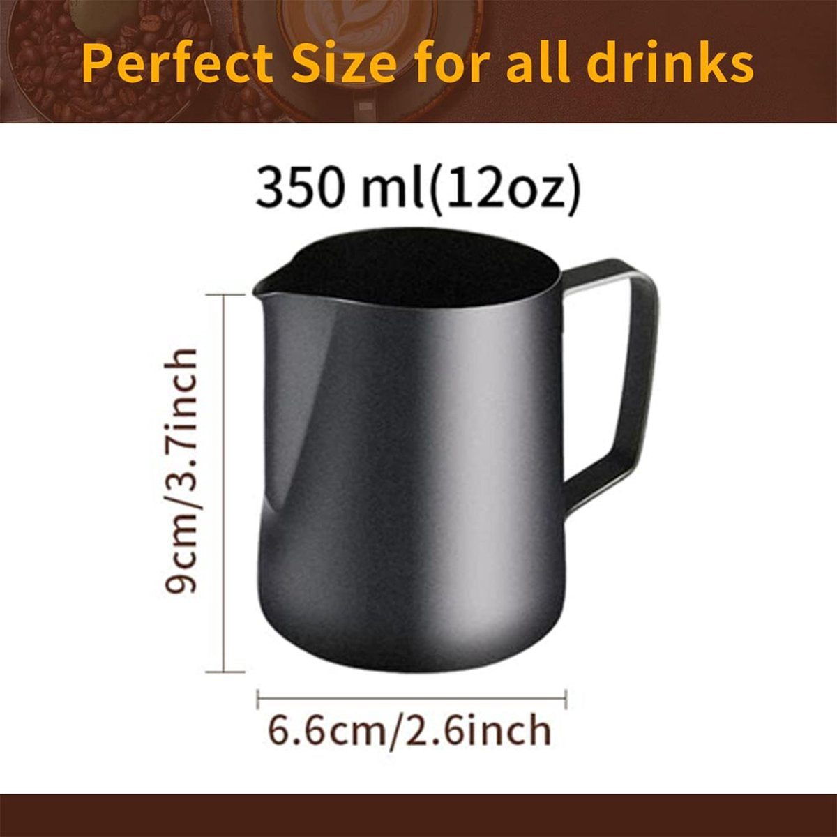 Milk frothing pitcher - Stainless Steel - Small milk jug - Milk pitcher - Flavour Fushion Cooking Shop