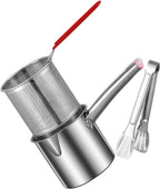 Small Deep Fryer - Deep Fryer - 1.2l - With Kitchen Clip - Oil Saving  (Without Lid)