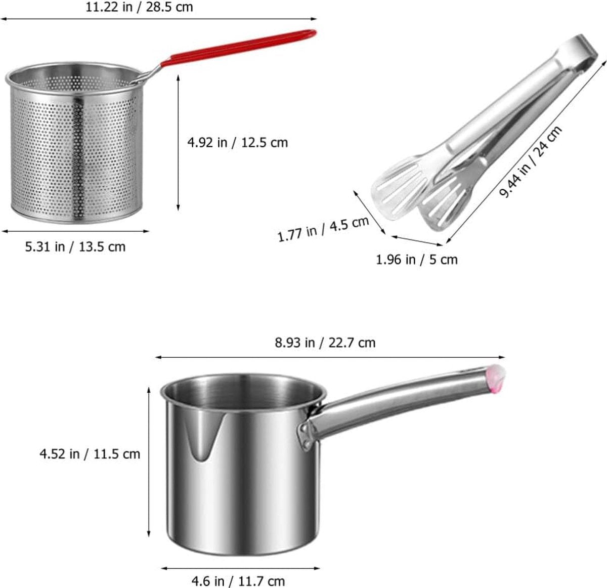 Small Deep Fryer - Deep Fryer - 1.2l - With Kitchen Clip - Oil Saving  (Without Lid) - Flavour Fushion Cooking Shop