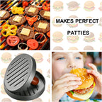 Hamburger Press - Stainless Steel - Hamburger Maker - Burger Press - Burger Press