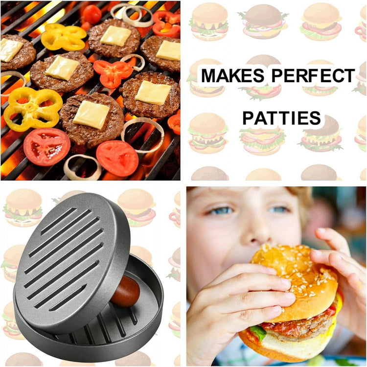 Hamburger Press - Stainless Steel - Hamburger Maker - Burger Press - Burger Press - Flavour Fushion Cooking Shop