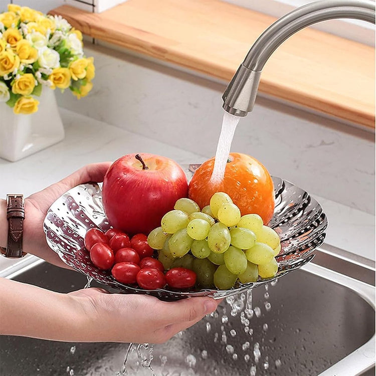 Steamer Basket - Vegetable Steamer - Stainless Steel - Steaming Rack - Flavour Fushion Cooking Shop