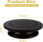Rotating Cake Stand – Anti-Slip Cake Turntable ø28cm Black