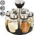 Spice Organizer | 360° Rotatable | With 6 Spice Jars | Glass Jars | 6 Spice Jars on Rack | - Flavour Fushion Cooking Shop