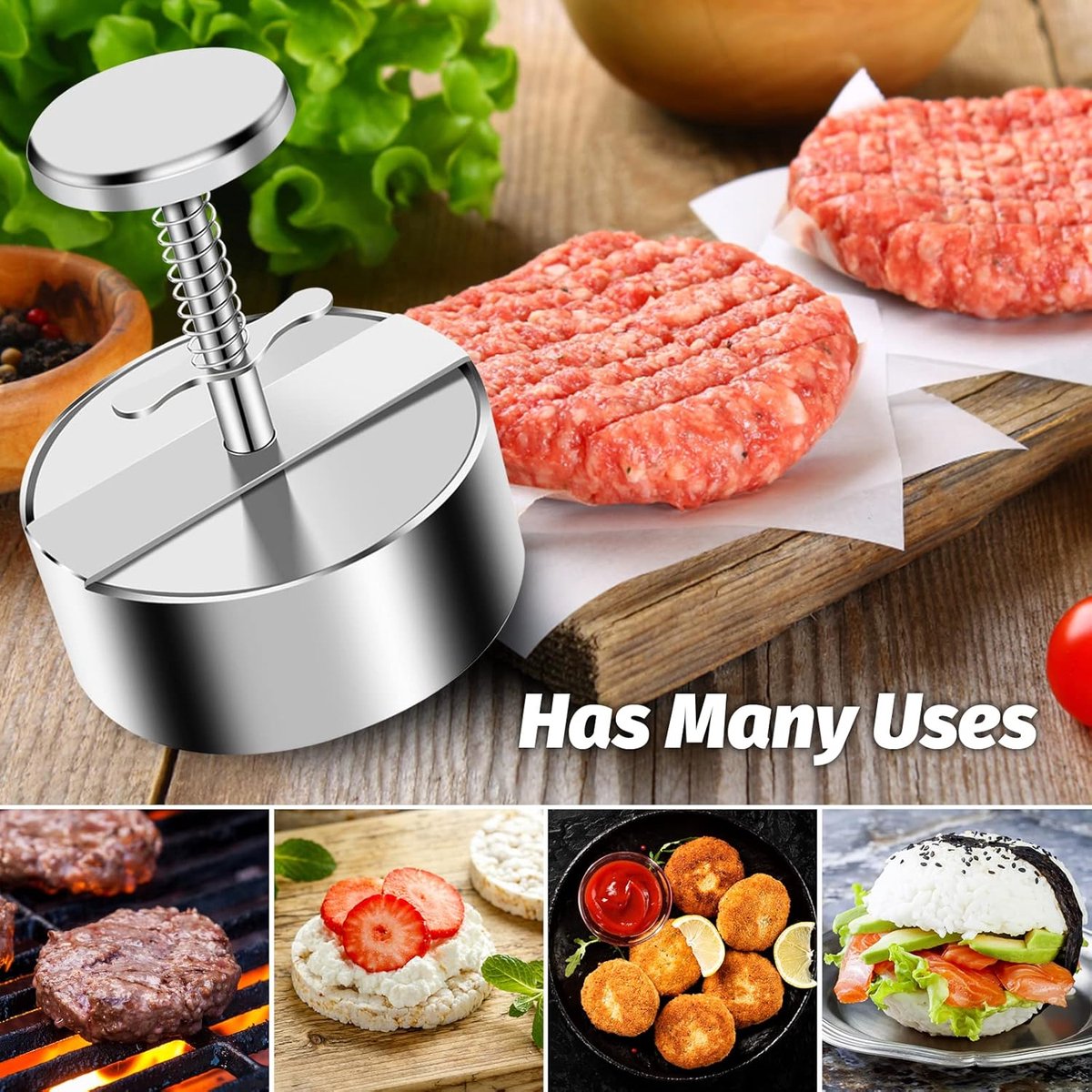 Meat Press - Burger Meat Press - Hamburger Press - Hamburger - Flavour Fushion Cooking Shop