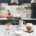 Egg Beater - Egg Whisk - Semi-Automatic Stainless Steel Whisk - Batter Beater