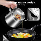 Stainless Steel Deep Fryer - 2 L - Filter Jug - Separates grease residues