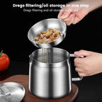 Stainless Steel Deep Fryer - 2 L - Filter Jug - Separates grease residues