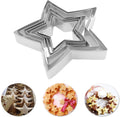 pieces - Cooking rings - star-shaped cookie mold - star-shaped cookie cutters - loaf pan - small cookie cutters - dessert rings - cake rings - baking molds - molds - for baking and cooking cakes, mousses, and desserts - silver