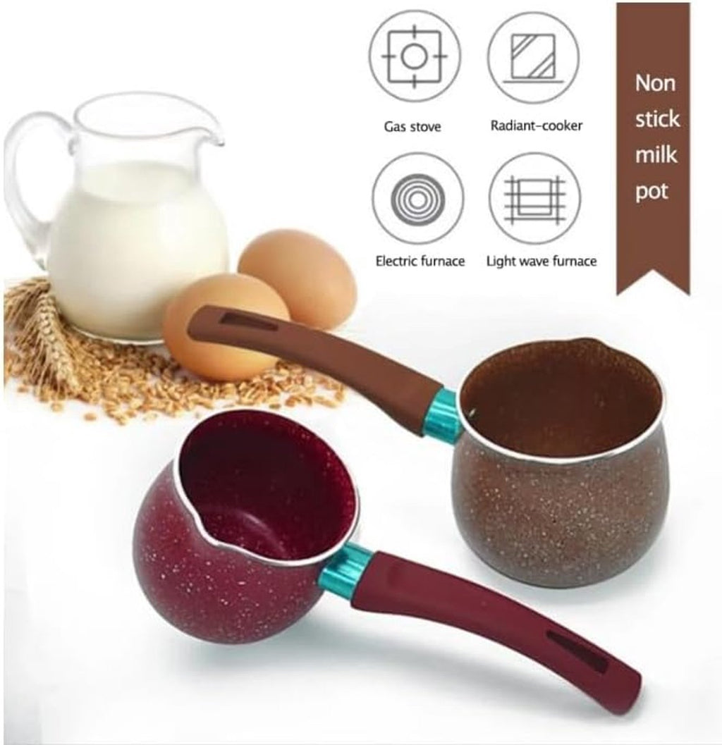 coffee pot - milk pan - non-stick milk pan - 10 cm small pan - insulated soup pot - mini milk pan - aluminum alloy - burn-resistant