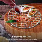 Grill - Grill grate - Grill accessories - Stainless steel grill - Round grill - Silver - 18 cm/7.1"
