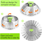 Vegetable steamer - Steamer basket - Stainless steel steamer - Fits all pans