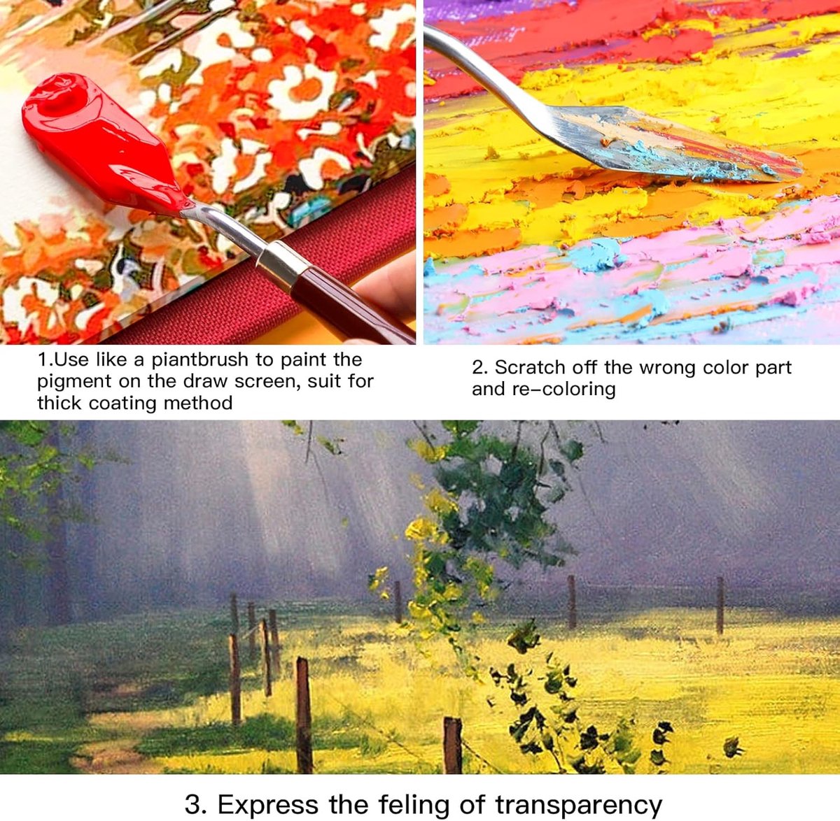 10PCS Palette Knives - Painting Palette Knives - Painter's Knives - Scraper Set - Palette Knife Set - Stainless Steel Painter's Knife Set - Painter's Knife Spatula Set Sets - Oil Paint Accessories Color Mixer for Oil, Canvas, Acrylic Painting