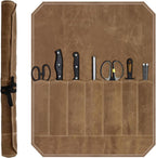 7-Slot Chef Knife Roll Bag – Khaki