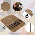 7-Slot Chef Knife Roll Bag – Khaki