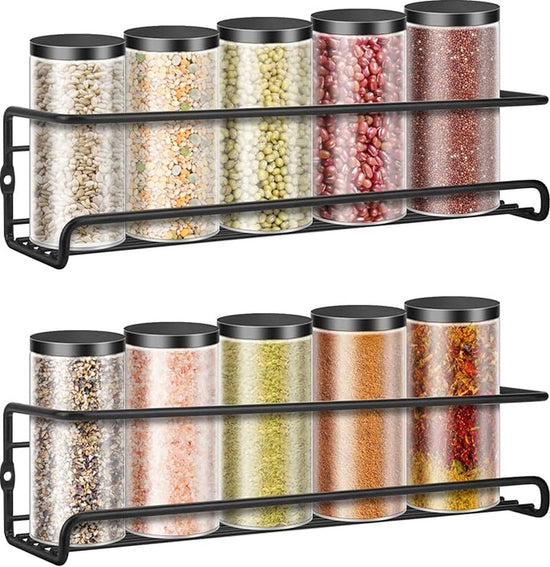2 pieces - Wall spice rack - hanging - Wall rack - kitchen spice rack  29*6.5*6.5cm - Flavour Fushion Cooking Shop