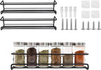 2 pieces - Wall spice rack - hanging - Wall rack - kitchen spice rack  29*6.5*6.5cm