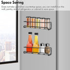 2 pieces - Wall spice rack - hanging - Wall rack - kitchen spice rack  29*6.5*6.5cm