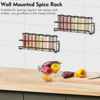 2 pieces - Wall spice rack - hanging - Wall rack - kitchen spice rack  29*6.5*6.5cm