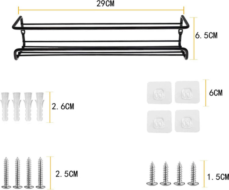 2 pieces - Wall spice rack - hanging - Wall rack - kitchen spice rack  29*6.5*6.5cm - Flavour Fushion Cooking Shop