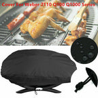 210D Grill Cover for Weber Q1200 and Q1000 Gas Grills, Compatible with Q1200 Q1400 Q1000 Q100 Q120 Baby Q Models, Anti-UV