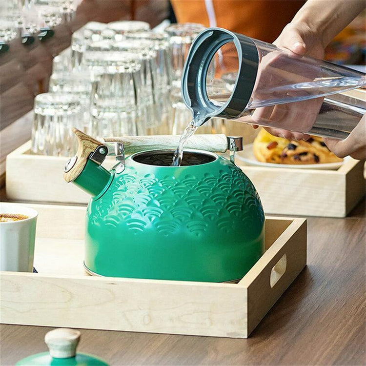 Kettle 2.5L Stainless Steel Whistling Kettle for Induction and Gas Stove Wood Stove - Flavour Fushion Cooking Shop