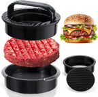 3-in-1 Hamburger and Hamburger Press - Hamburger Mold - Non-stick, Durable Patty Maker