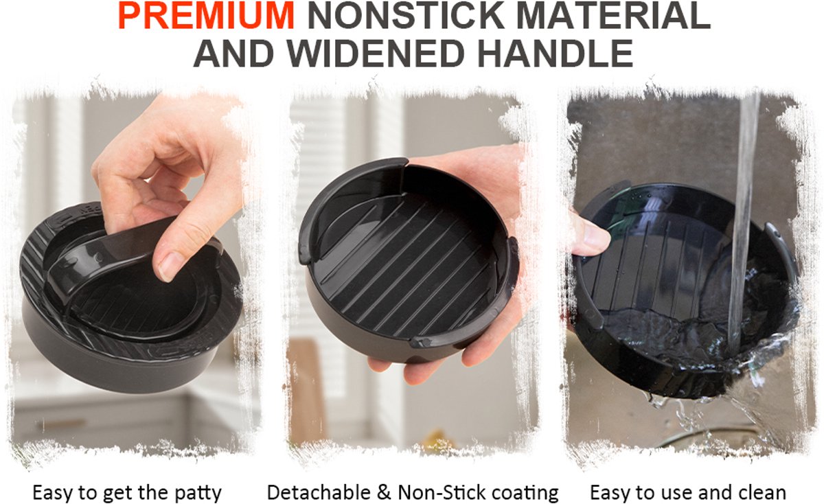 3-in-1 Hamburger and Hamburger Press - Hamburger Mold - Non-stick, Durable Patty Maker - Flavour Fushion Cooking Shop