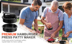 3-in-1 Hamburger and Hamburger Press - Hamburger Mold - Non-stick, Durable Patty Maker
