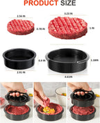 3-in-1 Hamburger and Hamburger Press - Hamburger Mold - Non-stick, Durable Patty Maker