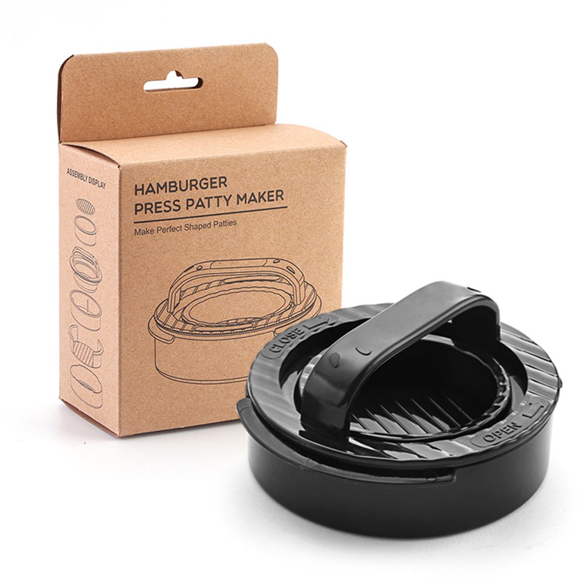 3-in-1 Hamburger and Hamburger Press - Hamburger Mold - Non-stick, Durable Patty Maker - Flavour Fushion Cooking Shop