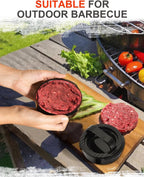 3-in-1 Hamburger and Hamburger Press - Hamburger Mold - Non-stick, Durable Patty Maker