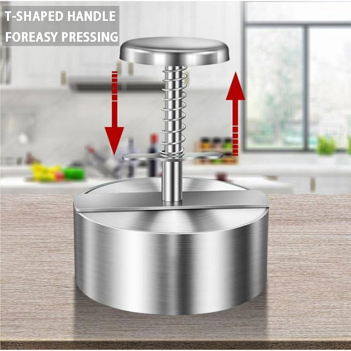 Hamburger Press - Round Stainless Steel Non-Stick Hamburger Press - Patty Mold - Grilling Tool - Patty Mold - Flavour Fushion Cooking Shop