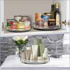 Set of two rotating storage racks (27+23.5 cm) - Rotating spice rack, rotating rack
