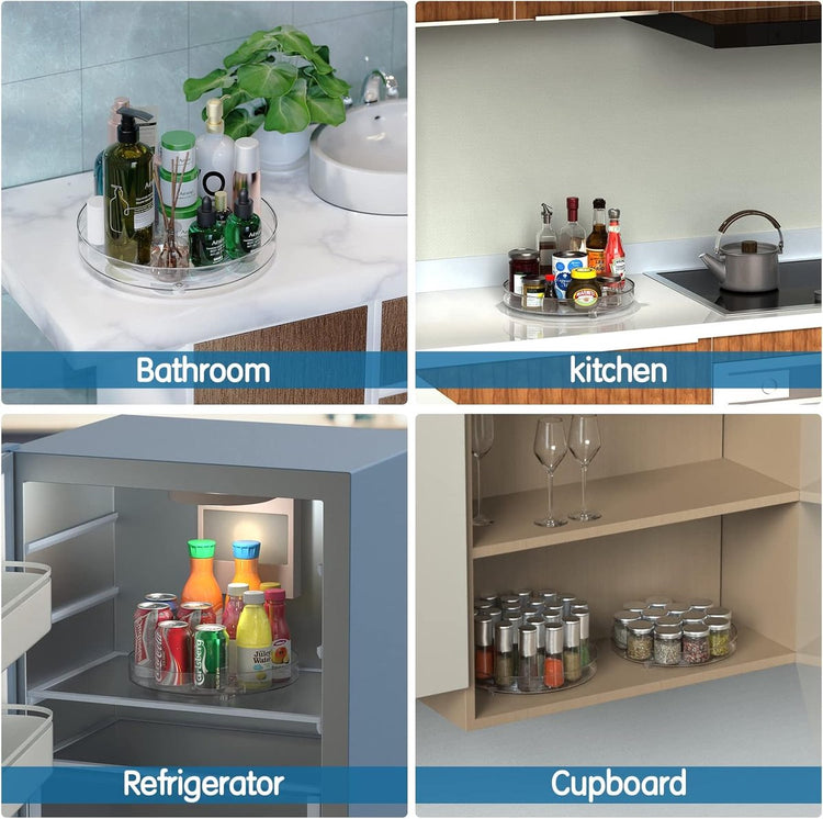 Set of two rotating storage racks (27+23.5 cm) - Rotating spice rack, rotating rack - Flavour Fushion Cooking Shop