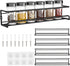Four-Tier Metal Wall-Mounted Spice Rack - Suitable for Kitchens and Cabinet Interiors - Neatly Organizes Spice Jars and Spices (Black) - Flavour Fushion Cooking Shop