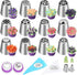 27 piece cake decorating tip set including various flower tips and piping bags for baking supplies.
