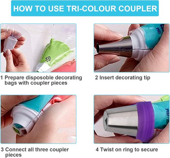 27 piece cake decorating tip set including various flower tips and piping bags for baking supplies.