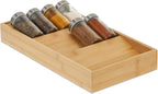 Relaxdays horizontal spice rack, 3 shelves, HBD: 5 x 20 x 38 cm, spice organizer