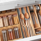 Relaxdays horizontal spice rack, 3 shelves, HBD: 5 x 20 x 38 cm, spice organizer