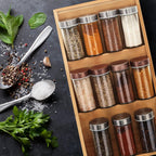 Relaxdays horizontal spice rack, 3 shelves, HBD: 5 x 20 x 38 cm, spice organizer