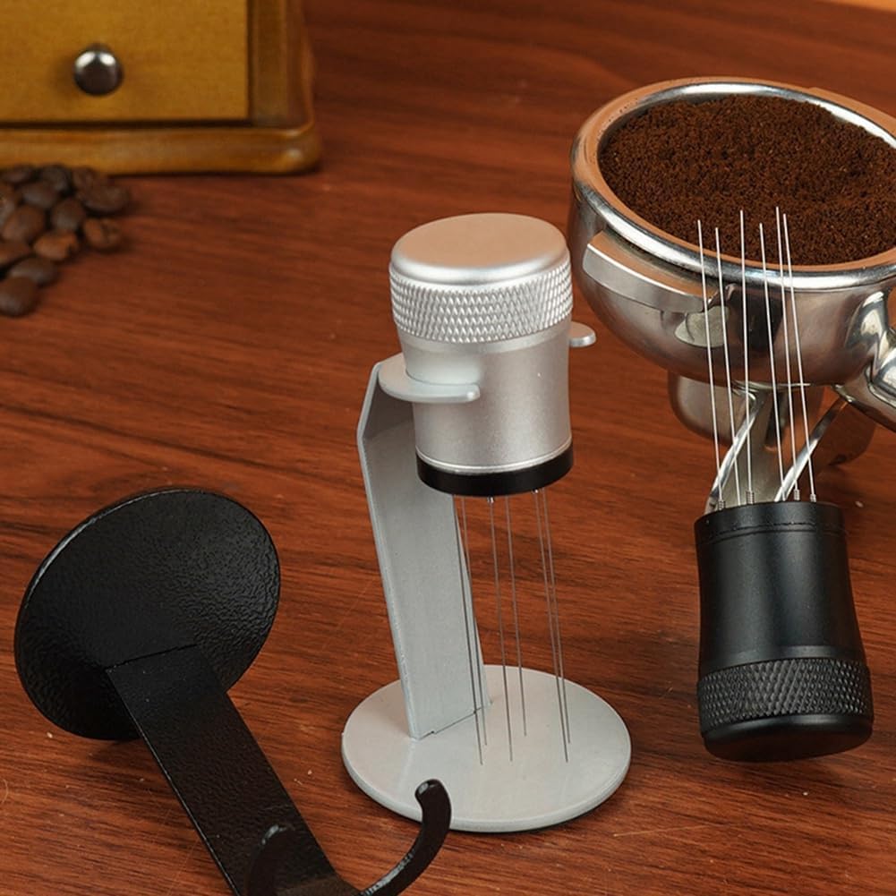 Coffee Mixer - Fabric Mixer with Holder - 6-Pin Coffee Stirrer - Removable and Washable Mixer - Black - Flavour Fushion Cooking Shop