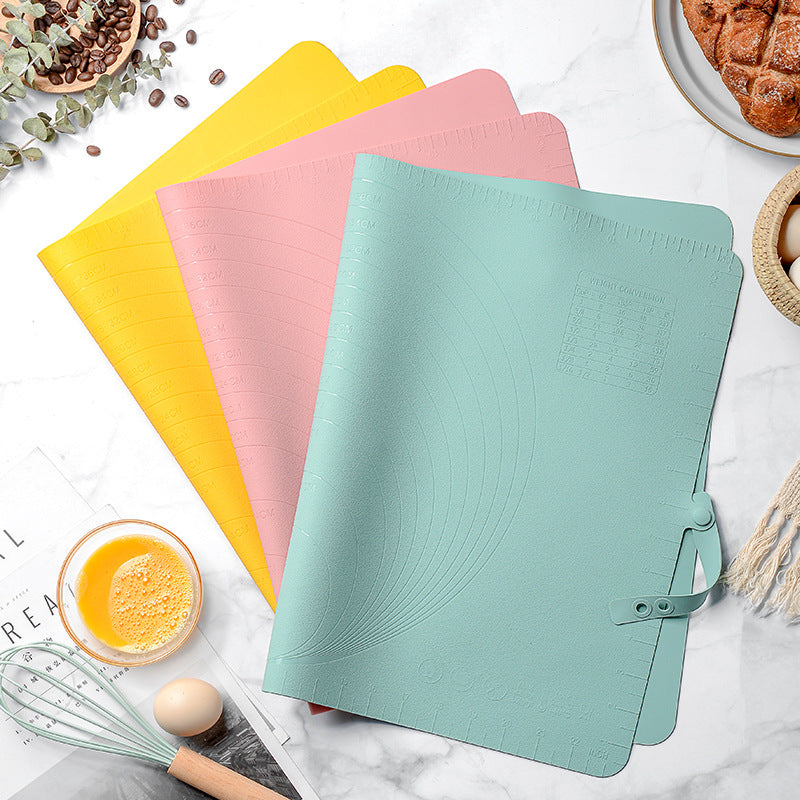 Silicone Baking Mat Large - 60x40 cm - Non-slip Dough Mat with Measurement Marking - Rolling Mat for Dough & Fondant - Yellow