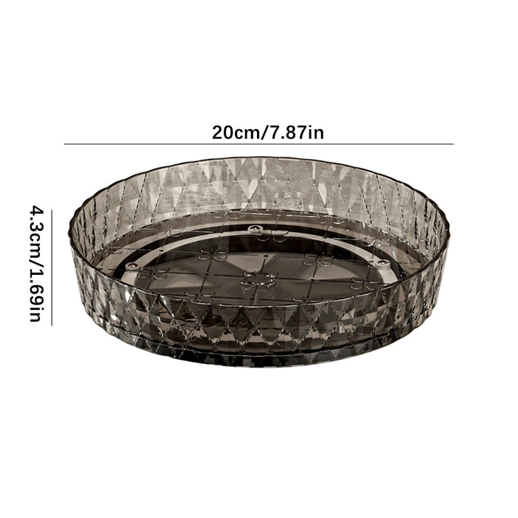 Xuniizn Multipurpose Lazy Susan Organizer - 360 Rotating Spice Rack Turntable for Kitchen Cabinet Storage & Table Top Display Gray - Flavour Fushion Cooking Shop