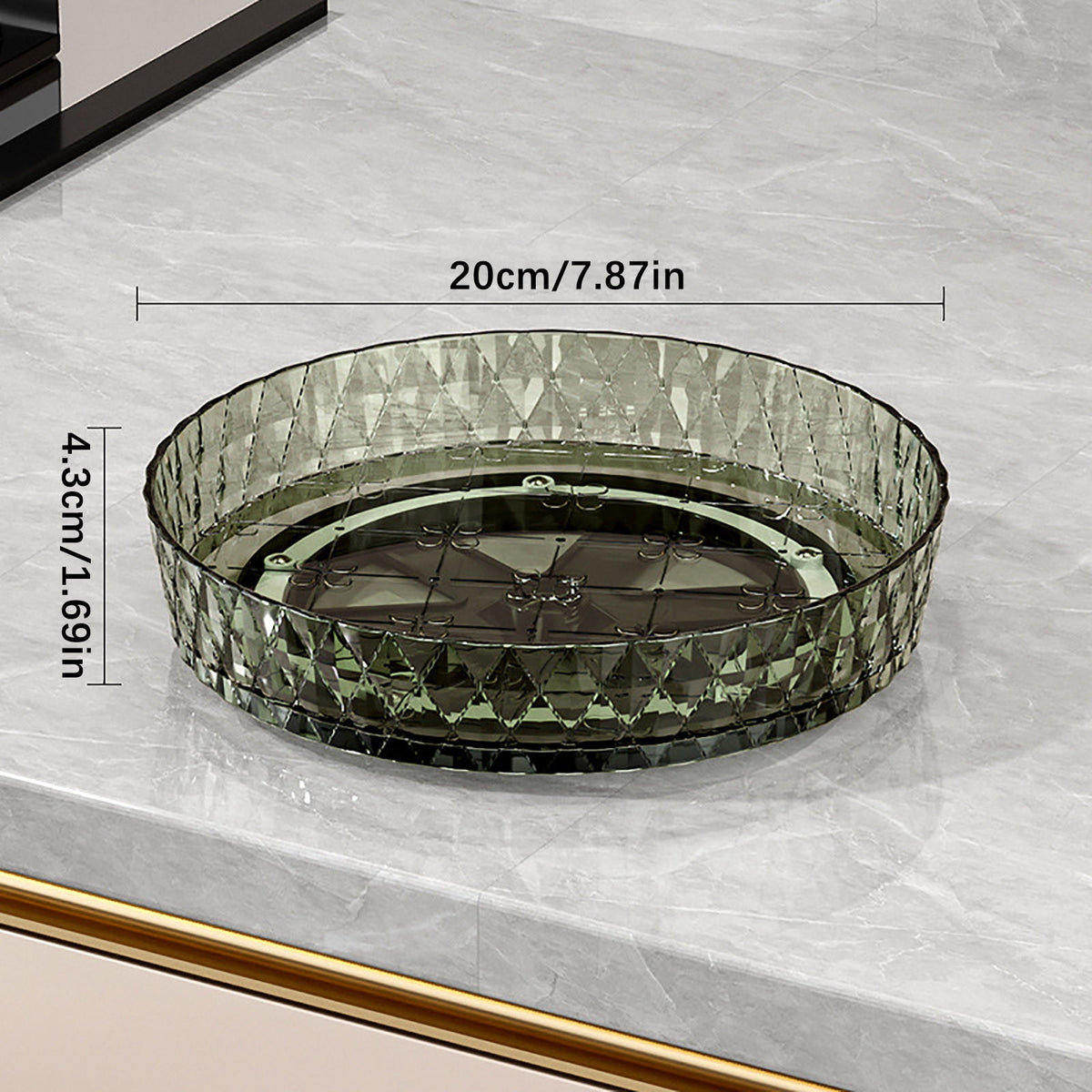 Xuniizn Multipurpose Lazy Susan Organizer - 360 Rotating Spice Rack Turntable for Kitchen Cabinet Storage & Table Top Display Green - Flavour Fushion Cooking Shop